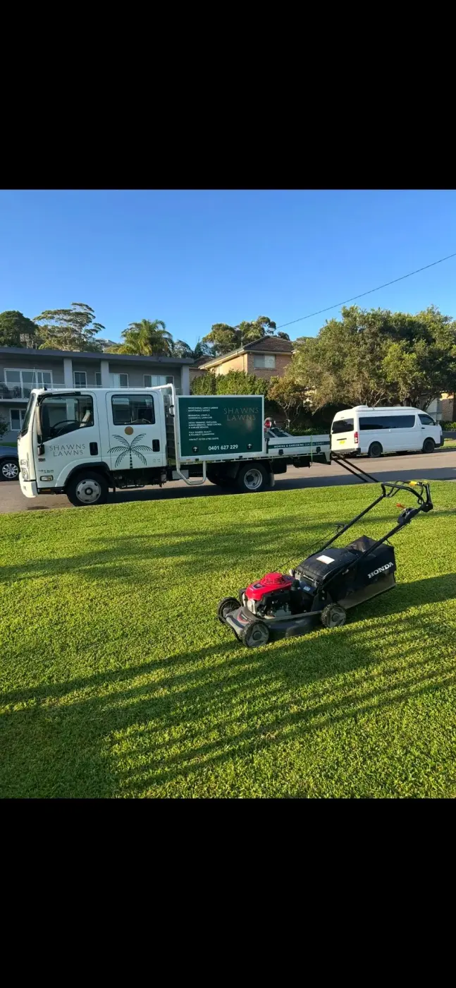 Shawns Lawns branded truck